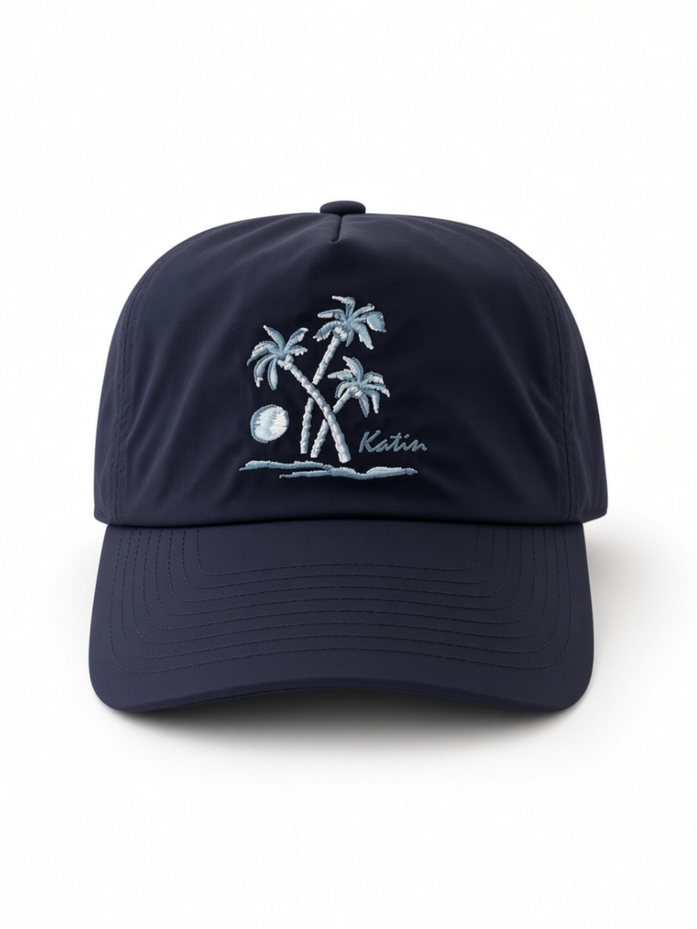 Katin Aruba Palm Tree Hat In Navy Orange County Surf Snapback Cap NWT
